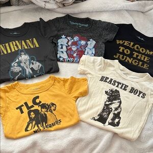 Set of 5 band Onesies